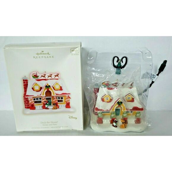 2008 Hallmark Disney Deck the House Mickey& Pluto Christmas Ornament U17